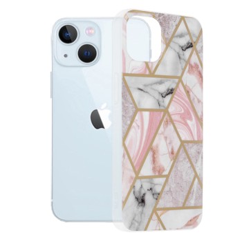 Husa pentru iPhone 13 - Techsuit Marble Series - Pink Hex