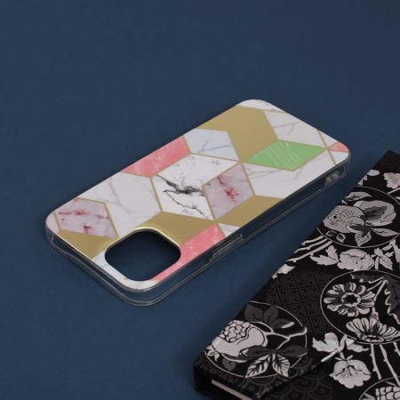 Husa pentru iPhone 13 - Techsuit Marble Series - Purple Hex