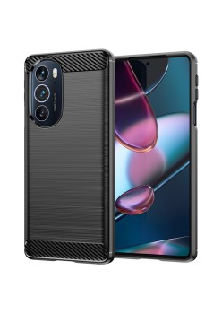Husa pentru Motorola Edge 30 Pro - Techsuit Carbon Silicone - Black