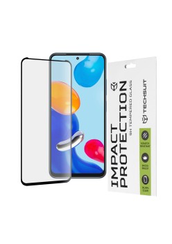 Folie pentru Xiaomi Redmi Note 11 / Note 11S / Poco M4 Pro 4G - Techsuit 111D Full Cover / Full Glue Glass - Black