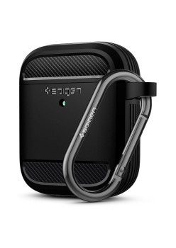 Husa pentru Apple AirPods - Spigen Rugged Armor - Black
