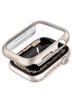 Husa pentru Apple Watch 7 / 8 / 9 (41mm) - Spigen Thin Fit - Starlight
