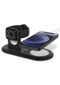 Suport pentru Incarcator MagSafe, Apple Watch - Spigen MagFit Duo - Black