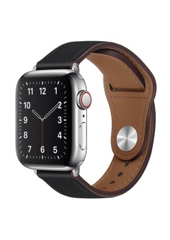 Curea barbati pentru Apple Watch 1/2/3/4/5/6/7/8/9/SE/SE 2 (38/40/41mm) - Techsuit Watchband (W033) - Black