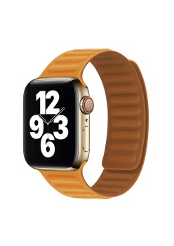 Curea barbati pentru Apple Watch 1/2/3/4/5/6/7/8/9/SE/SE 2/Ultra/Ultra 2 (42/44/45/49mm) - Techsuit Watchband (W035) - Orange