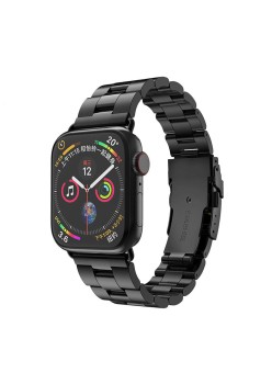 Curea pentru Apple Watch 1/2/3/4/5/6/7/8/9/SE/SE 2/Ultra/Ultra 2 (42/44/45/49mm) - Techsuit Watchband (W036) - Black