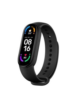 Curea pentru Xiaomi Mi Band 5 / 5 NFC / 6 / 6 NFC / Amazfit Band 5 - Techsuit Watchband (W013) - Black