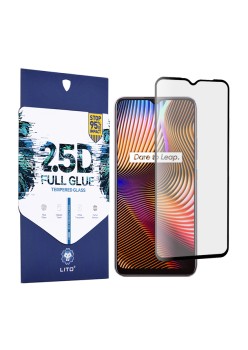 Folie pentru Realme 7i (Global) / C11 (2020) / C11 (2021) / C15 / C21 / C21Y / C25s / C25Y / Narzo 30A - Lito 2.5D FullGlue Glass - Black
