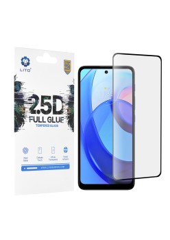 Folie pentru Motorola Moto E30 / E40 - Lito 2.5D FullGlue Glass - Black