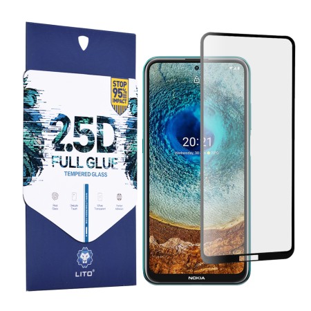 Folie pentru Nokia X10 / X20 - Lito 2.5D FullGlue Glass - Black