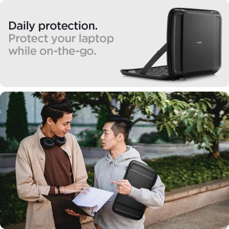 Husa pentru Laptop 15-16" - Spigen Rugged Armor Pro Pouch - Black