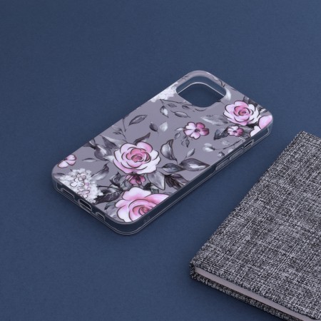 Husa pentru iPhone 13 - Techsuit Marble Series - Bloom of Ruth Gray