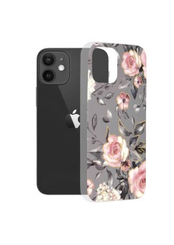 Husa pentru iPhone 12 / 12 Pro - Techsuit Marble Series - Bloom of Ruth Gray