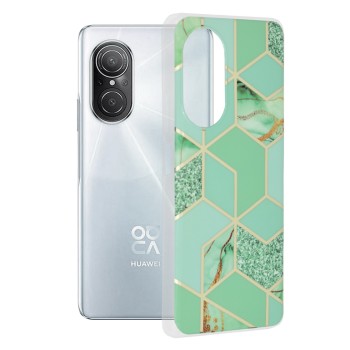 Husa pentru Huawei nova 9 SE - Techsuit Marble Series - Green Hex