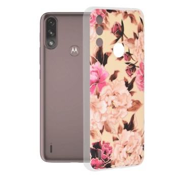 Husa pentru Motorola Moto E7 Power / Moto E7i Power - Techsuit Marble Series - Mary Berry Nude