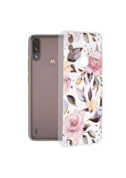Husa pentru Motorola Moto E7 Power / Moto E7i Power - Techsuit Marble Series - Chloe White