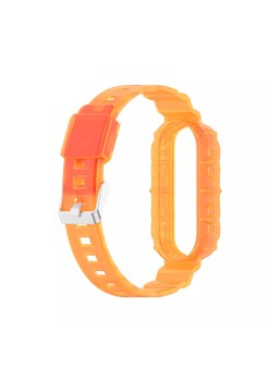 Curea pentru Xiaomi Mi Band 5 / 5 NFC / 6 / 6 NFC / Amazfit Band 5 - Techsuit Watchband (W017) - Orange