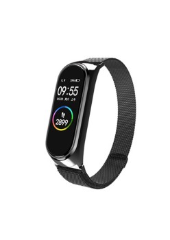 Curea pentru Xiaomi Mi Band 5 / 5 NFC / 6 / 6 NFC / Amazfit Band 5 - Techsuit Watchband (W019) - Black