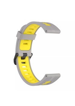 Curea pentru Samsung Galaxy Watch 4/5/Active 2, Huawei Watch GT 3 (42mm)/GT 3 Pro (43mm) - Techsuit Watchband 20mm (W002) - Gray
