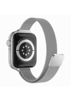 Curea pentru Apple Watch 1/2/3/4/5/6/7/8/9/SE/SE 2/Ultra/Ultra 2 (42/44/45/49mm) - Techsuit Watchband (W034) - Silver