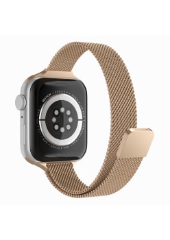Curea pentru Apple Watch 1 /2/3/4/5/6/7 /8/9/SE/SE 2/8 (38/40/41mm) - Techsuit Watchband (W034) - Gold