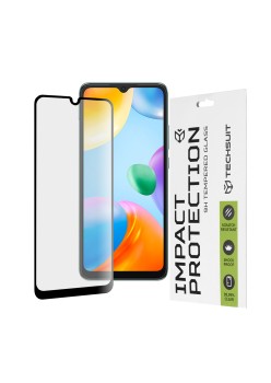 Folie pentru Xiaomi Redmi 10C - Techsuit 111D Full Cover / Full Glue Glass - Black