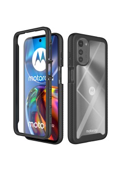 Husa pentru Motorola Moto E32 / Moto E32s + Folie - Techsuit Defense360 Pro - Black