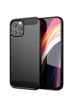 Husa pentru iPhone 14 Pro - Techsuit Carbon Silicone - Black