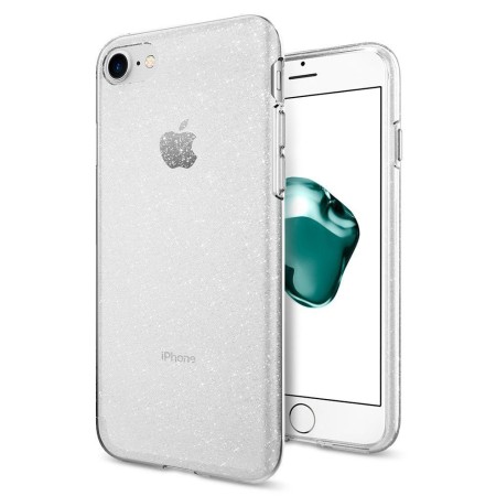 Husa pentru iPhone 7 / 8 / SE 2 / SE 3 - Spigen Liquid Crystal Glitter - Crystal Quartz