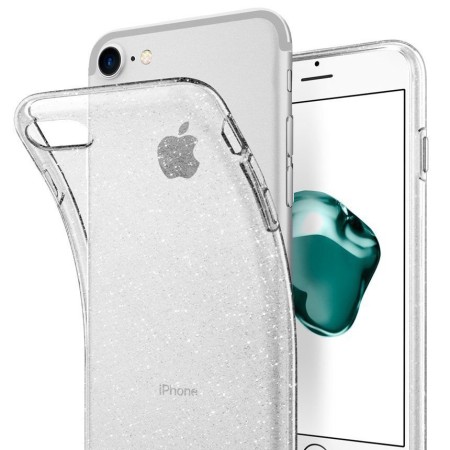 Husa pentru iPhone 7 / 8 / SE 2 / SE 3 - Spigen Liquid Crystal Glitter - Crystal Quartz