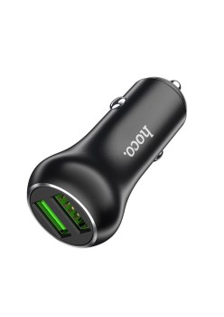 Incarcator Auto 2xUSB-A, QC 3.0, 36W, 3A - Hoco (Z37 Sharp) - Black