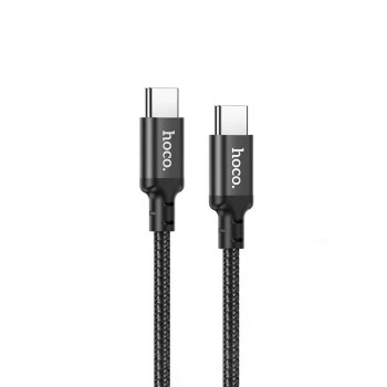 Cablu de Date Type-C la Type-C 60W, 3A, 1m - Hoco Double (X14) - Black