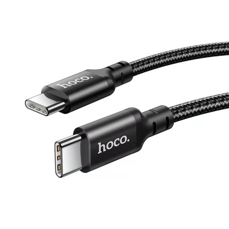 Cablu de Date Type-C la Type-C 60W, 3A, 1m - Hoco Double (X14) - Black