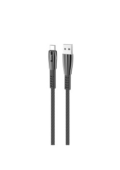 Cablu de Date USB-A la Type-C 2.4A, 1.2m - Hoco Splendor (U70) - Grey