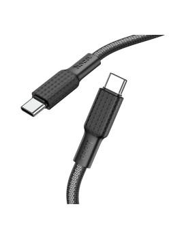 Cablu de Date Type-C la Type-C 3A, 1m - Hoco Jaeger (X69) - Black / White
