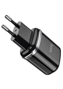 Incarcator Priza 2xUSB-A, Q.C 3.0, 12W, 2.4A - Hoco Aspiring (N4) - Black