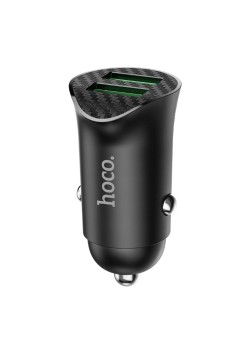 Incarcator Auto 2x USB QC3.0, 18W - Hoco (Z39 Farsighted) - Black