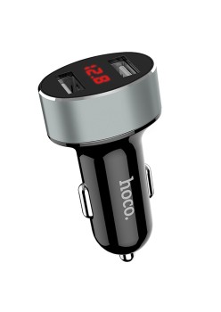 Incarcator Auto 2xUSB-A, 10.5W, 2.1A - Hoco High Praise (Z26) - Black
