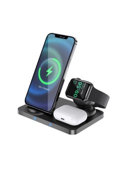 Statie de Incarcare Wireless 15W - Hoco (CW33 Ultra-Charge) - Black