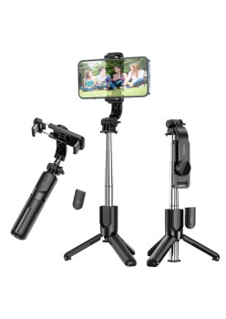 Selfie Stick Tripod Bluetooth, 60cm - Hoco Tripod Mount Figure (K17) - Black