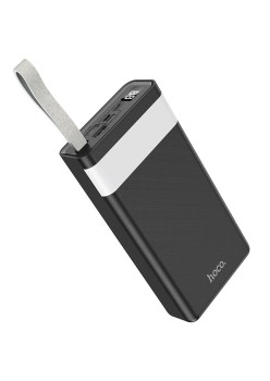 Baterie Externa 30000mAh, 2xUSB, Micro-USB, Type-C, Lightning - Hoco Powerful (J73) - Black
