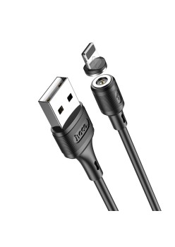 Cablu de Incarcare Magnetic USB-A la Lightning 12W, 2.4A, 1m - Hoco Sereno (X52) - Black