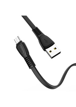 Cablu de Date USB-A la Micro-USB 12W, 2.4A, 1m - Hoco Noah (X40) - Black