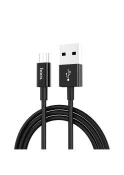 Cablu de Date USB la Micro-USB 15W, 3A, 1m - Hoco Skilled (X23) - Black