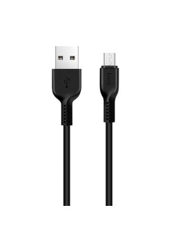 Cablu de Date USB-A la Micro-USB 10W, 2.4A, 1m - Hoco Flash (X20) - Black