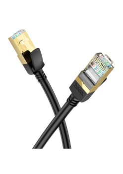 Cablu de Internet RJ45 la RJ45 1Gbps, 1m - Hoco Level (US02) - Black
