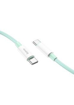 Cablu de Date Type-C la Type-C 3A, 1m - Hoco True Color (X68) - Green