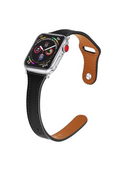 Curea dama pentru Apple Watch 1/2/3/4/5/6/7/8/9/SE/SE 2/Ultra/Ultra 2 (42/44/45/49mm) - Techsuit Watchband (W033) - Black