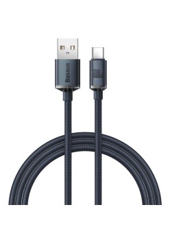 Cablu de Date USB la Type-C 100W, 2m - Baseus Crystal Shine (CAJY000501) - Black