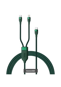Cablu de Date Type-C la Type-C, Lightning 100W, 1.2m - Baseus Flash Series (CA1T2-F06) - Green